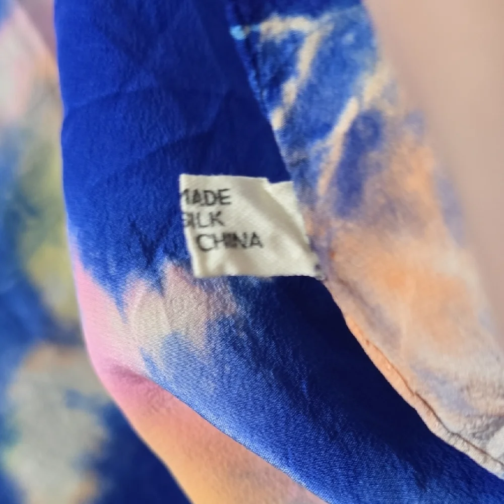 Vibrant Tie-Dye Silk Scarf